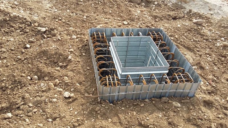 cassaforma plinto a bicchiere